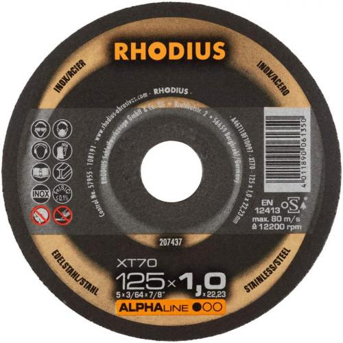RHODIUS Trennscheibe 115 x 1,0 x 22,23 Alpha Box 10xXT70